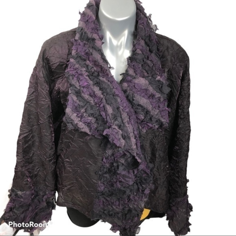 Oversized cropped silk evening jacket by Sterling